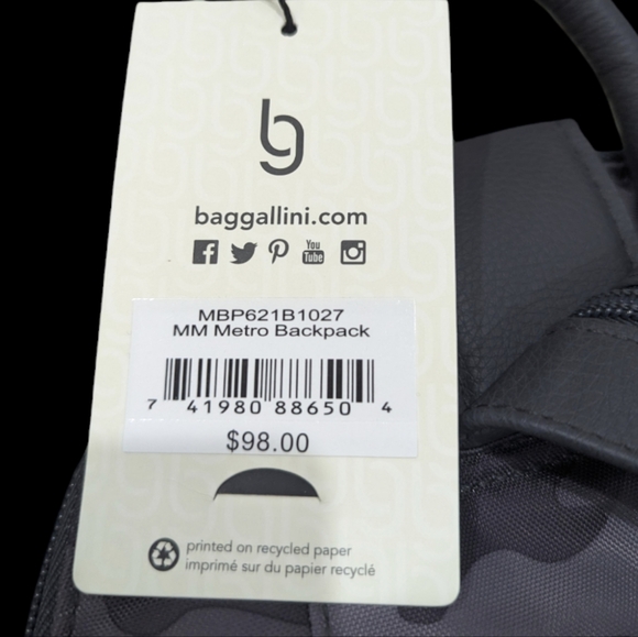 Baggallini Gray Camouflage Backpack - Picture 3 of 3